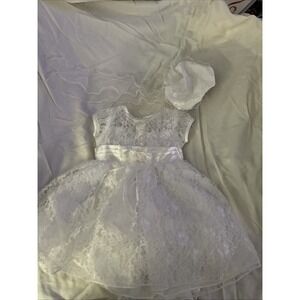 Wonser 24 Months White Easter Wedding Lace Dress W Bonit Toddler